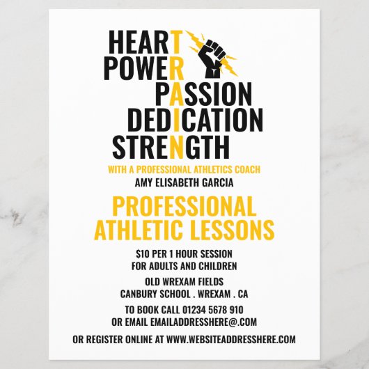 Eigenschaften eines Athleten, Leichtathletik-Lekto Flyer (Vorne)