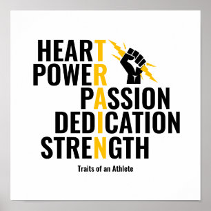 Eigenschaften eines Athleten Poster