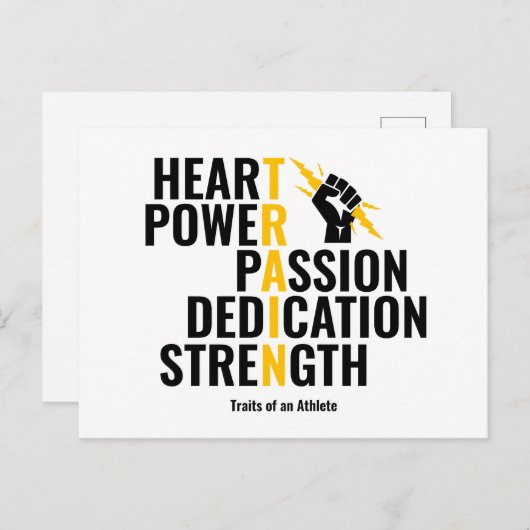 Eigenschaften eines Athleten Postkarte (Vorne/Hinten)