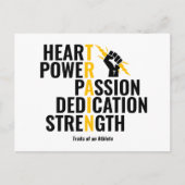 Eigenschaften eines Athleten Postkarte (Vorderseite)