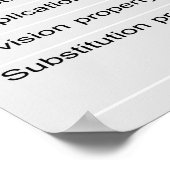 Eigenschaften eines Gleichheitsmathematikplakats Poster (Ecke)