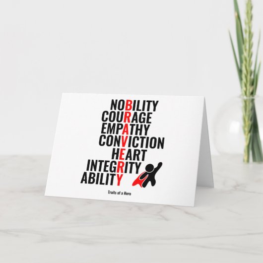 Eigenschaften eines Helden Karte (Vorderseite)