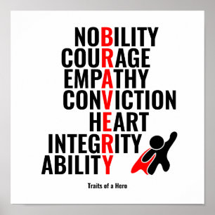 Eigenschaften eines Helden Poster