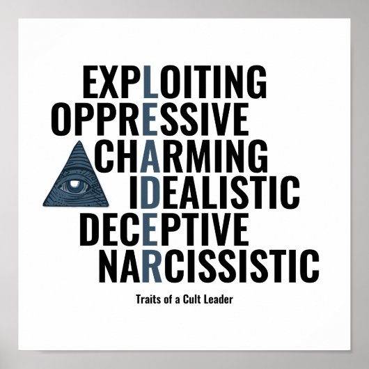 Eigenschaften eines Kultführers Poster (Vorne)