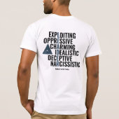 Eigenschaften eines Kultführers T-Shirt (Rückseite)