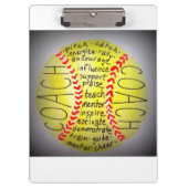 Eigenschaften eines Trainers Klemmbrett (Vorderseite)