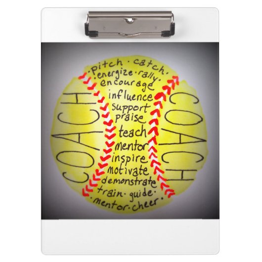 Eigenschaften eines Trainers Klemmbrett (Vorderseite)