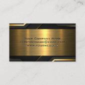 Eigenschaften für Real Anwesen | Gold Black Visitenkarte (Rückseite)