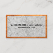 Eigenschaften für Real Anwesen | Konstruktionslogo Visitenkarte (Rückseite)