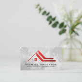 Eigenschaften für Real Anwesen | Rotes Metallische Visitenkarte (Stehend Vorderseite)