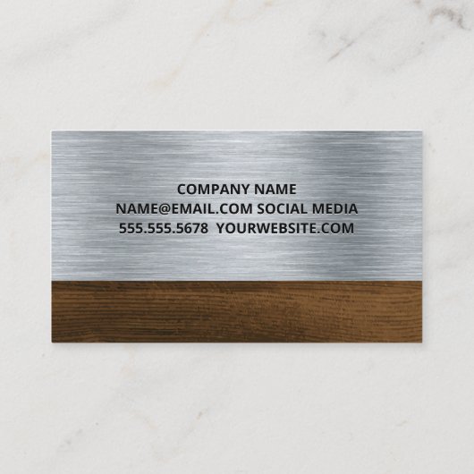 Eigenschaften | Handwerkzeuge | Carpentry Visitenkarte (Rückseite)