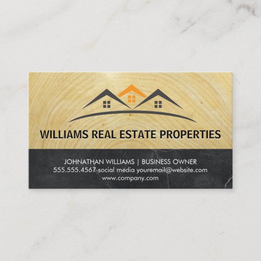 Eigenschaften | Holz und Murmel Visitenkarte (Vorderseite)