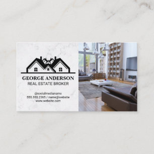 Eigenschaften Zuhause Interior Business Card Visitenkarte