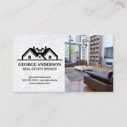 Eigenschaften | Zuhause Interior Business Card Visitenkarte (Vorderseite)