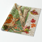 EIGENSCHAFTEN ZWISCHEN HERBSTLAUBEN IN WOODLAND GESCHENKPAPIER (Ungerollt)