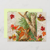 EIGENSCHAFTEN ZWISCHEN HERBSTLAUBEN IN WOODLAND POSTKARTE (Vorne/Hinten)