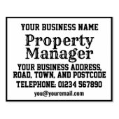 Eigenschaftenmanager mit Name, Adresse usw. Gummistempel (Prägung)