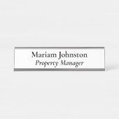 Eigenschaftenmanager weiß schreibtischnamensplakette (Vorderseite )
