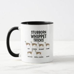 Eigensinnige Whippet-Tricks, Lustige Whippet-Hunde Tasse