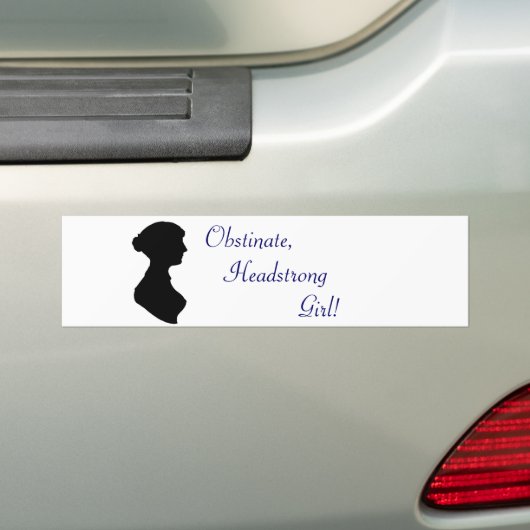 Eigensinniges Mädchen Jane Austens Autoaufkleber (Auf Auto)