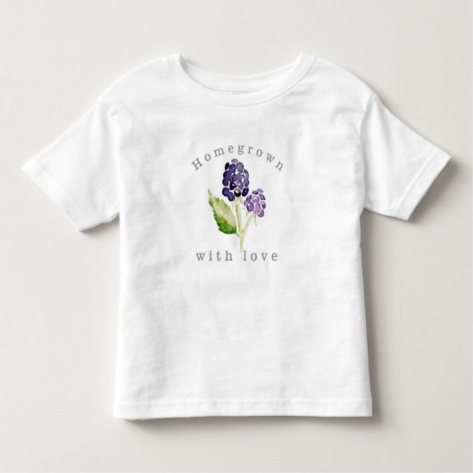 Eigenständig mit Liebe | BlackBerry Duo Wasserfarb Kleinkind T-shirt (Vorderseite)