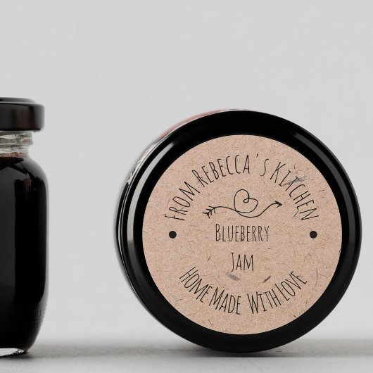 Eigenständig mit Liebe-Kraft-Papier | Jam Canning  Runder Aufkleber