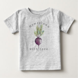 Eigenständig mit Liebe   Rüben   Bio Veggie Baby T-shirt