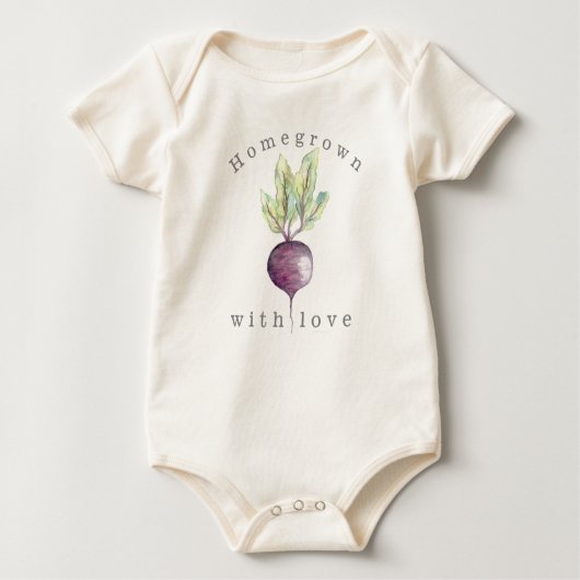 Eigenständig mit Liebe | Rüben | Bio Veggie Baby T-shirt (Vorderseite)