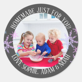 Eigenständig nur für Sie Foto für Kinder Schneeflo Runder Aufkleber