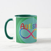 Eigentlich Autistic Rainbow Infinity Coffee Tasse (Links)