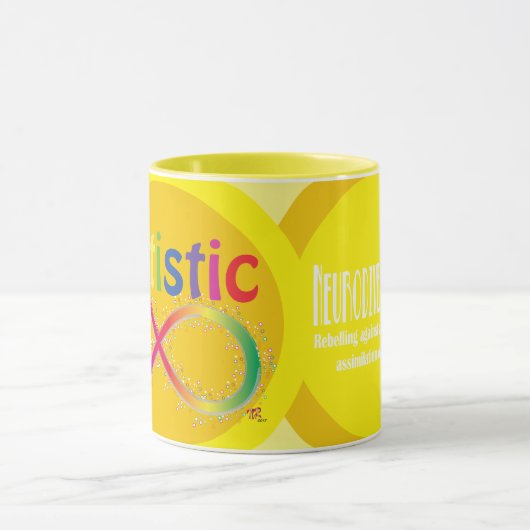 Eigentlich Autistic Rainbow Infinity Coffee Tasse (Zentrum)