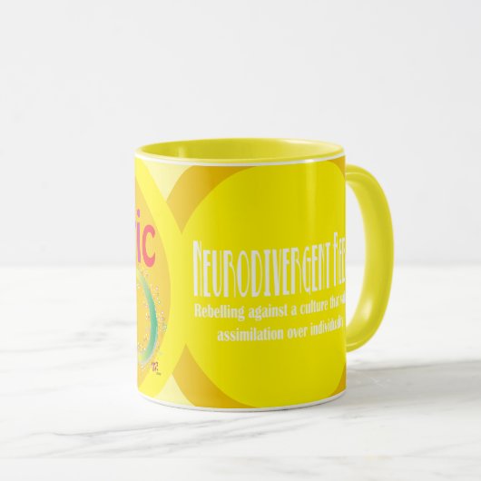 Eigentlich Autistic Rainbow Infinity Coffee Tasse (VorderseiteRechts)