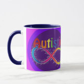 Eigentlich Autistic Rainbow Infinity Coffee Tasse (Links)