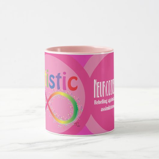 Eigentlich Autistic Rainbow Infinity Coffee Tasse (Zentrum)