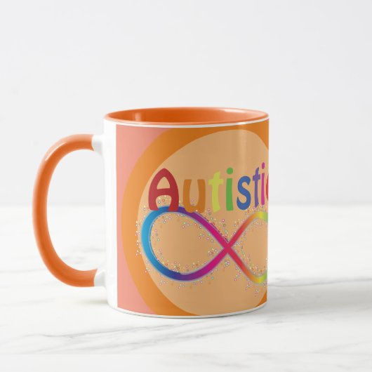 Eigentlich Autistic Rainbow Infinity Coffee Tasse (Links)