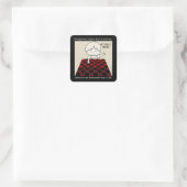 Eigentlich bewegen quadratischer aufkleber (Tasche)