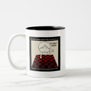 Eigentlich bewegen zweifarbige tasse