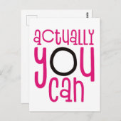 Eigentlich können Sie ermutigen Zitat weiß Postkarte (Vorne/Hinten)