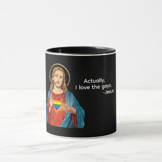 EIGENTLICH LIEBE ICH SCHWULE. JESUS LIEBT LGBTQ+ TASSE