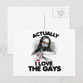 Eigentlich liebe ich Schwule Postkarte (Vorne/Hinten)