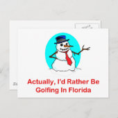 Eigentlich würde ich eher in Florida Golf spielen Postkarte (Vorne/Hinten)