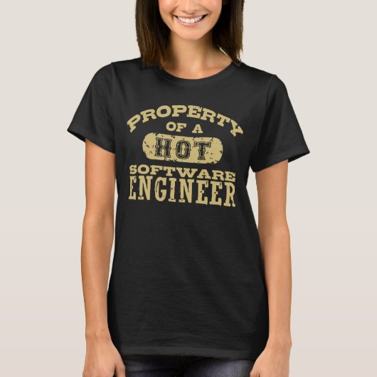 Eigentum an einem Hot Software Engineer T-Shirt (Vorderseite)
