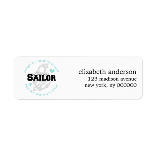 Eigentum an einem US Sailor Address Labels (Vorne)