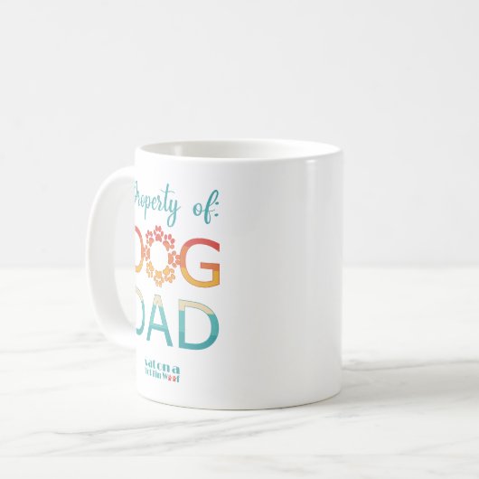 Eigentum an Hund-Vater Kaffeetasse (Vorderseite Links)