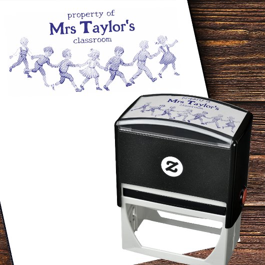 Eigentum an Lehrerklassenraum Vintag Art Style Permastempel