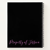 Eigentum an Personalisiertem rosa Balletttänzer Tu Notizblock (Rückseite)