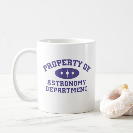 Eigentum der Abteilung Astronomie Kaffeetasse (Mit Donut)