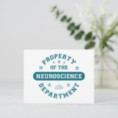 Eigentum der Abteilung Neurowissenschaften Postkarte (Stehend Vorderseite)