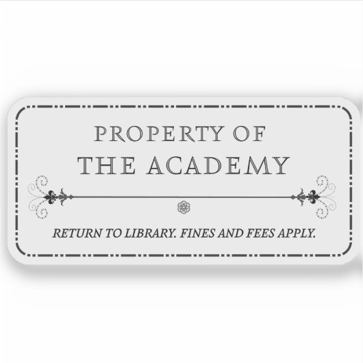 Eigentum der Akademie Sticker (Vorderseite)