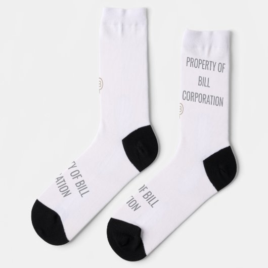Eigentum der BILL CORPORATION Institutionell Socken (Linkes Detail)